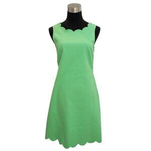 New JCrew dress scalloped green size 4